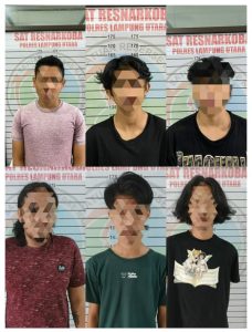 Polres Lampung Utara Ringkus Enam Pelaku Penyalahgunaan Narkoba