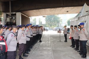 Apel Gelar Pasukan Aksi Element Buruh , Polres Metro Jakarta Barat Siagakan 278 Personel