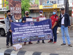 Pengurus DPC PWDPI Kota Bandar Lampung Mengadakan Aksi Solidaritas