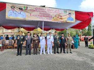 Bupati Lampung Timur Menyelenggarakan Upacara HUT 59 Provinsi Lampung