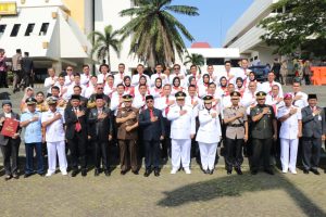 Mingrum Menjadi Petugas Pembacaan Teks Sejarah Lampung Dalam ‘HUT Ke-59 Lampung’