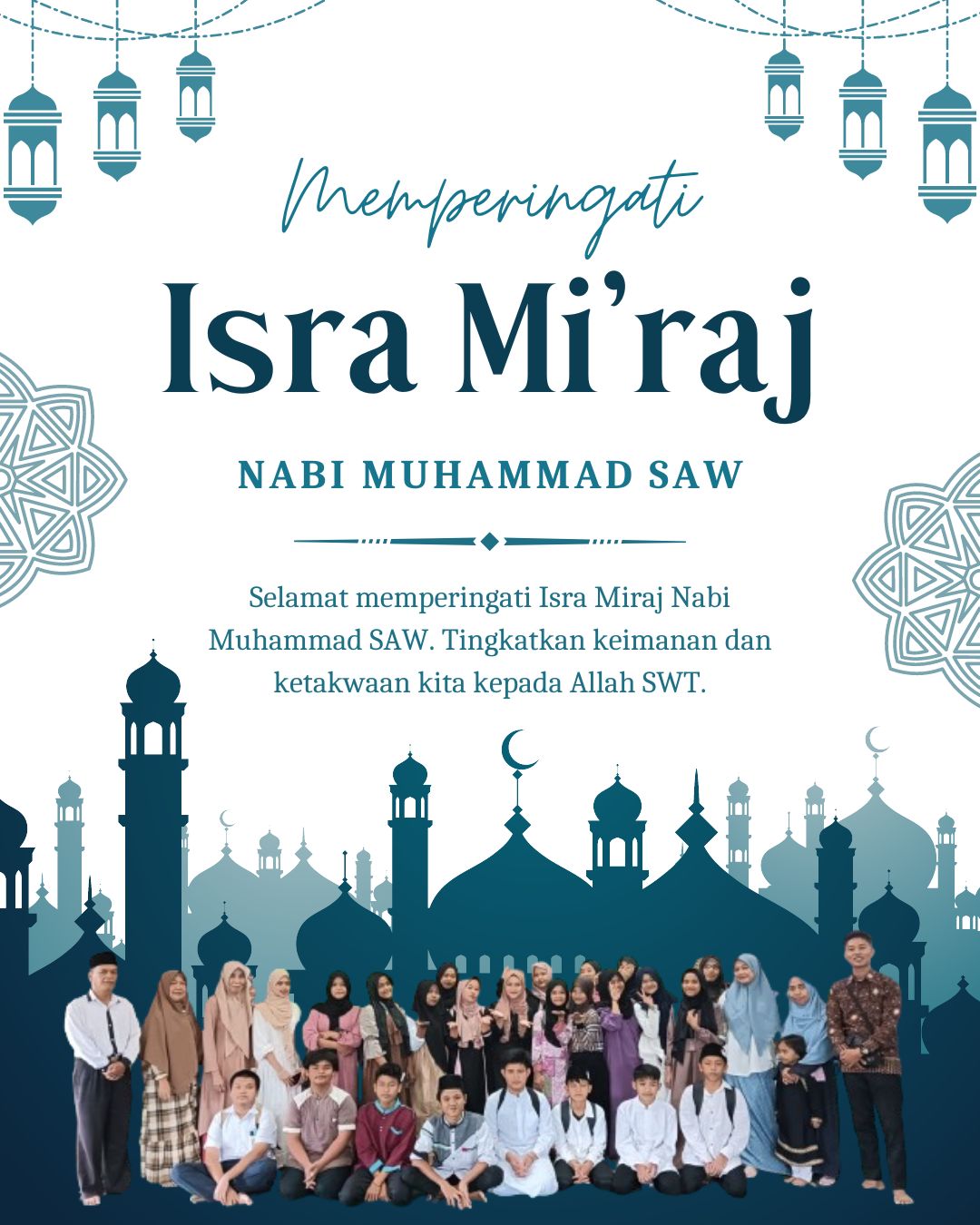Perayaan Isra dan Mi’raj Nabi Muhammad 1445 H di Masjid Taufiqurrahman Enggal Rawa Laut.
